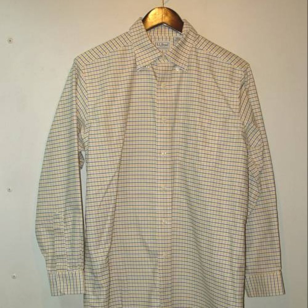 LL Bean Dress shirt long sleeve medium 100 cotton